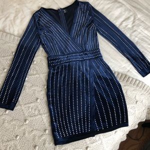 Fun navy diamond studded dress!